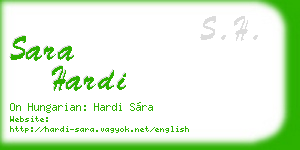sara hardi business card